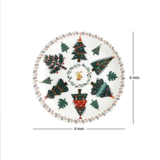 Decorative Wall Plates - A christmas tree and reindeer