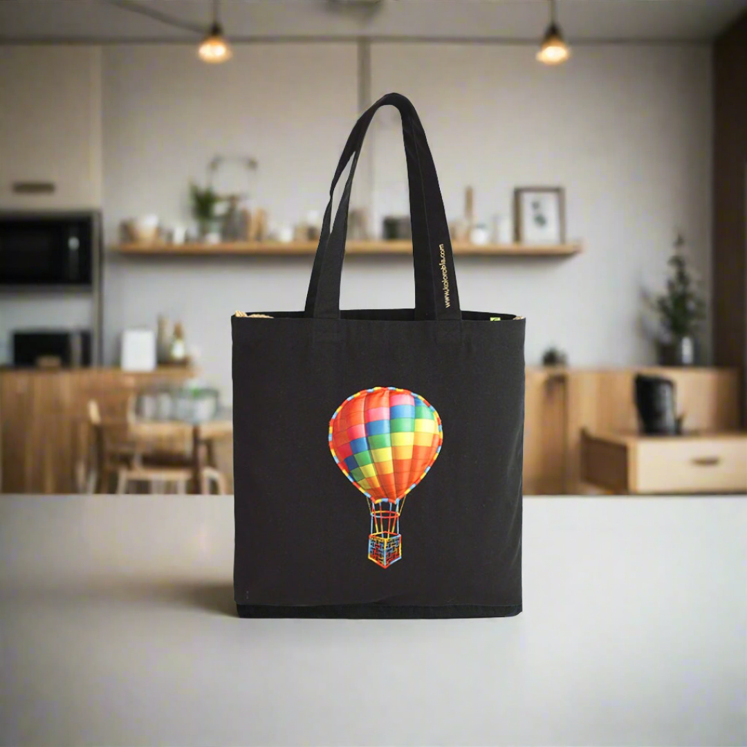 KOLOROBIA Kolorobia Cappadocia Jhola shopper bag-Black | Jhola bag | Shopping bag