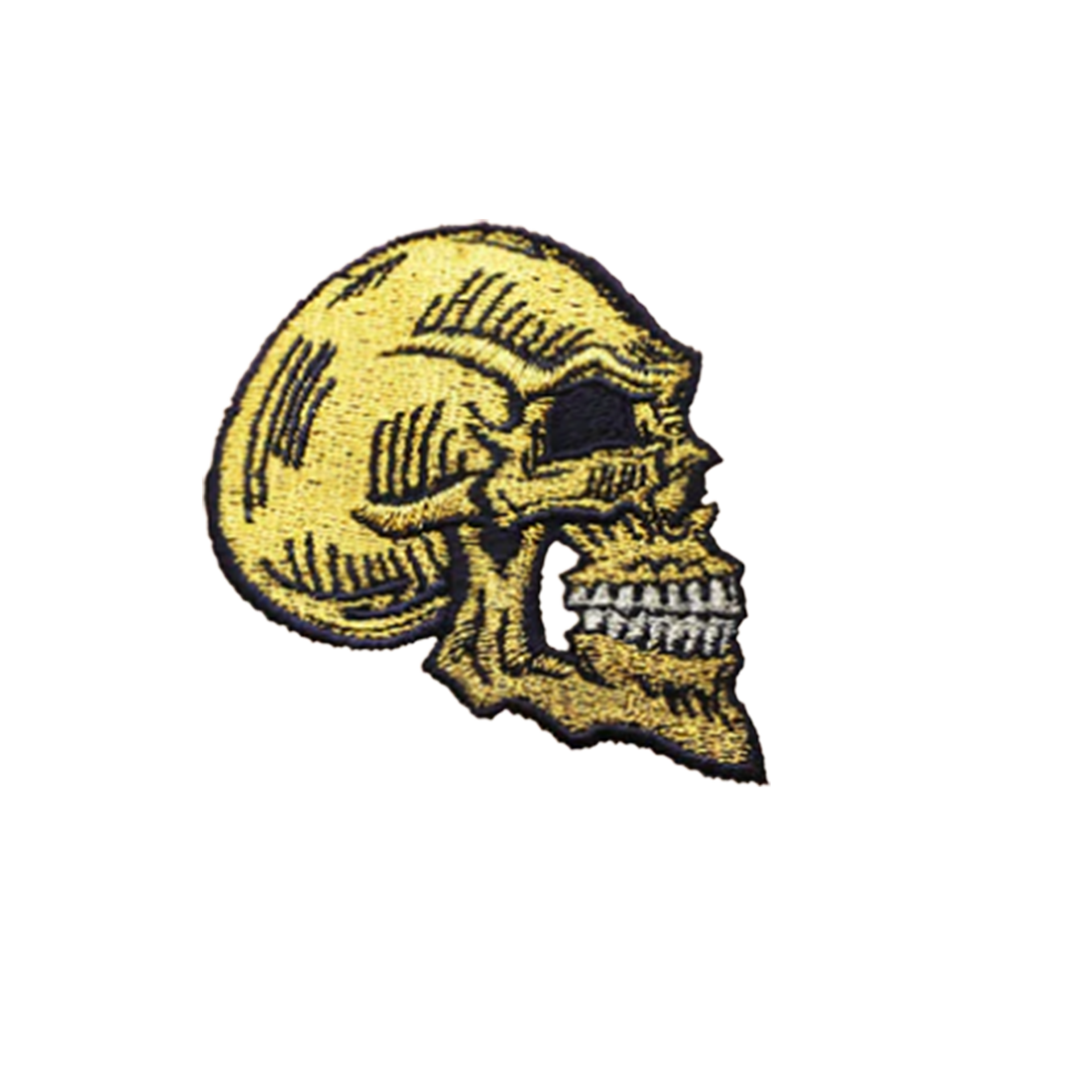 Embroidered T-Shirt - Golden Skull