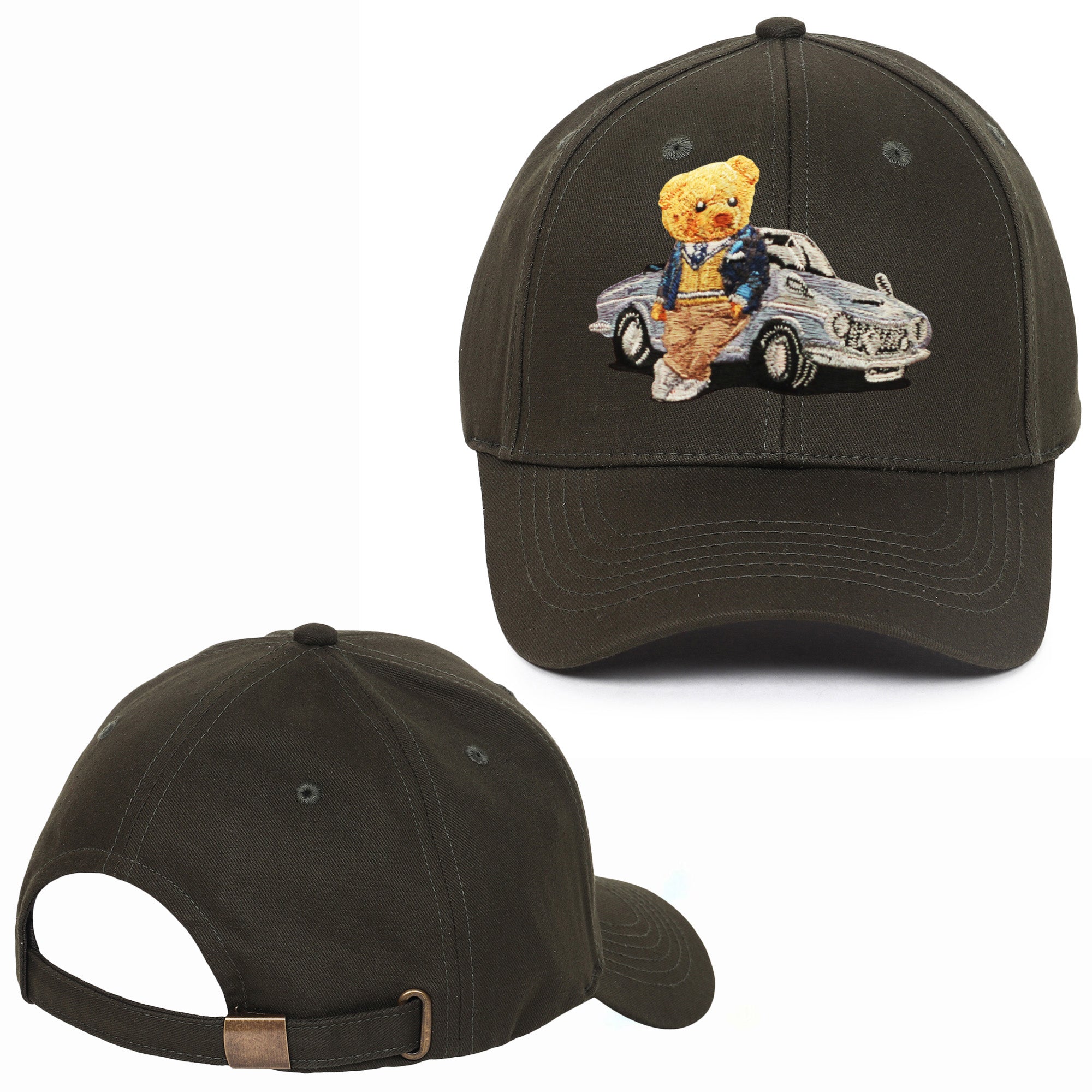 Car Bear Embroidered Baseball Caps