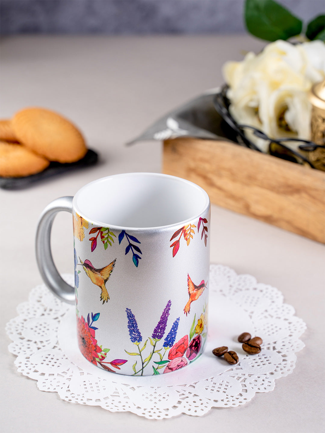 Silver Mugs - Humming Bird