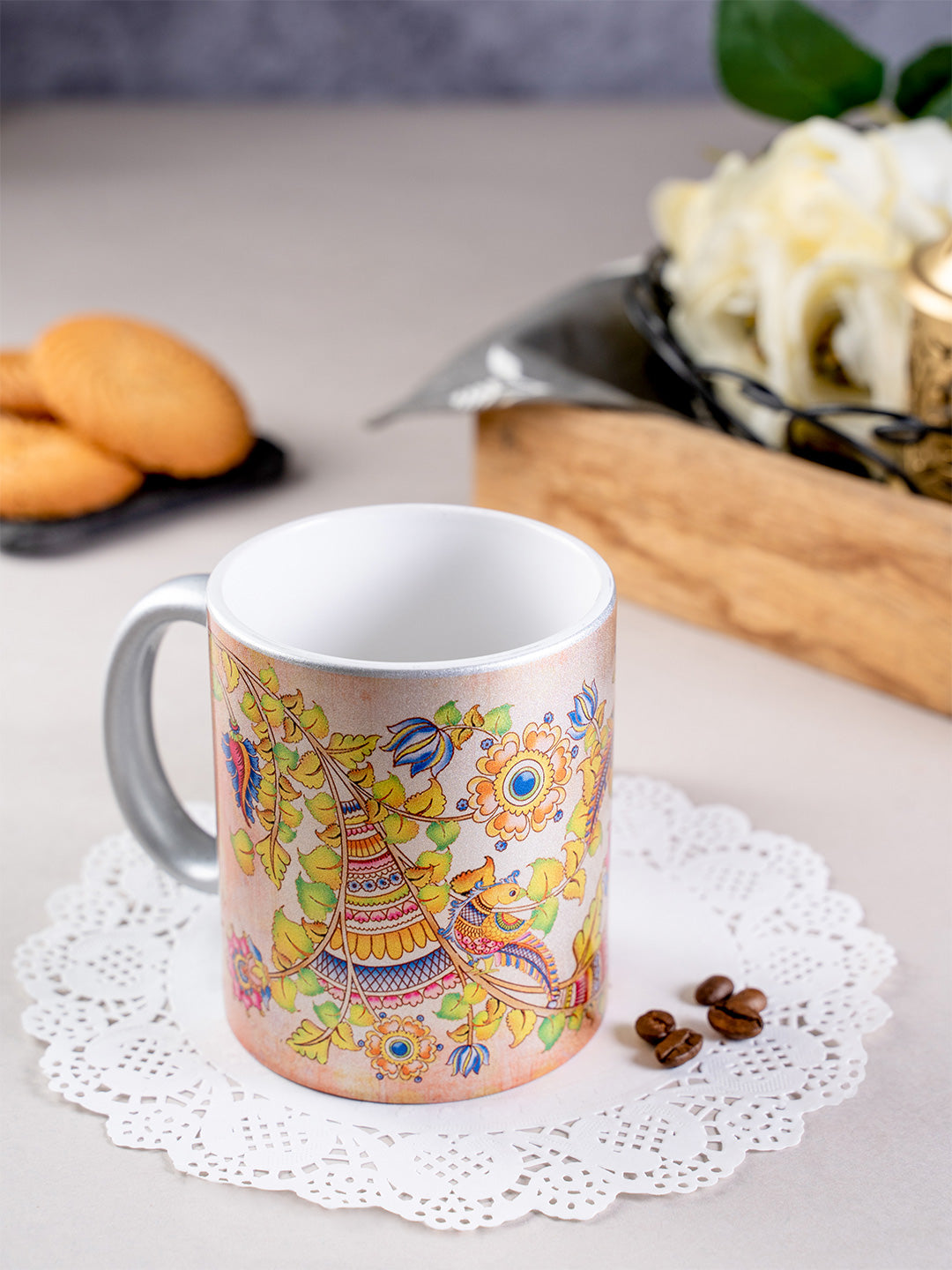 Silver Mugs - Kalamkari Finesse