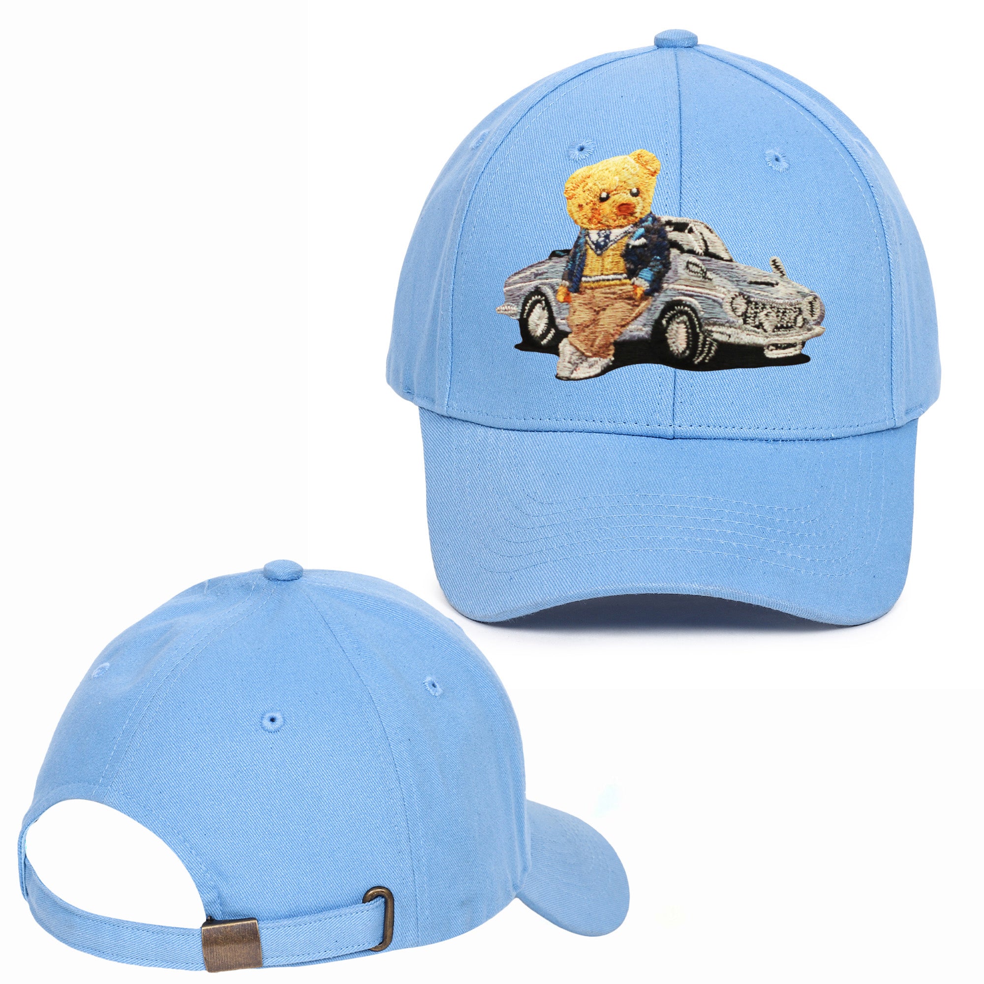 Car Bear Embroidered Baseball Caps