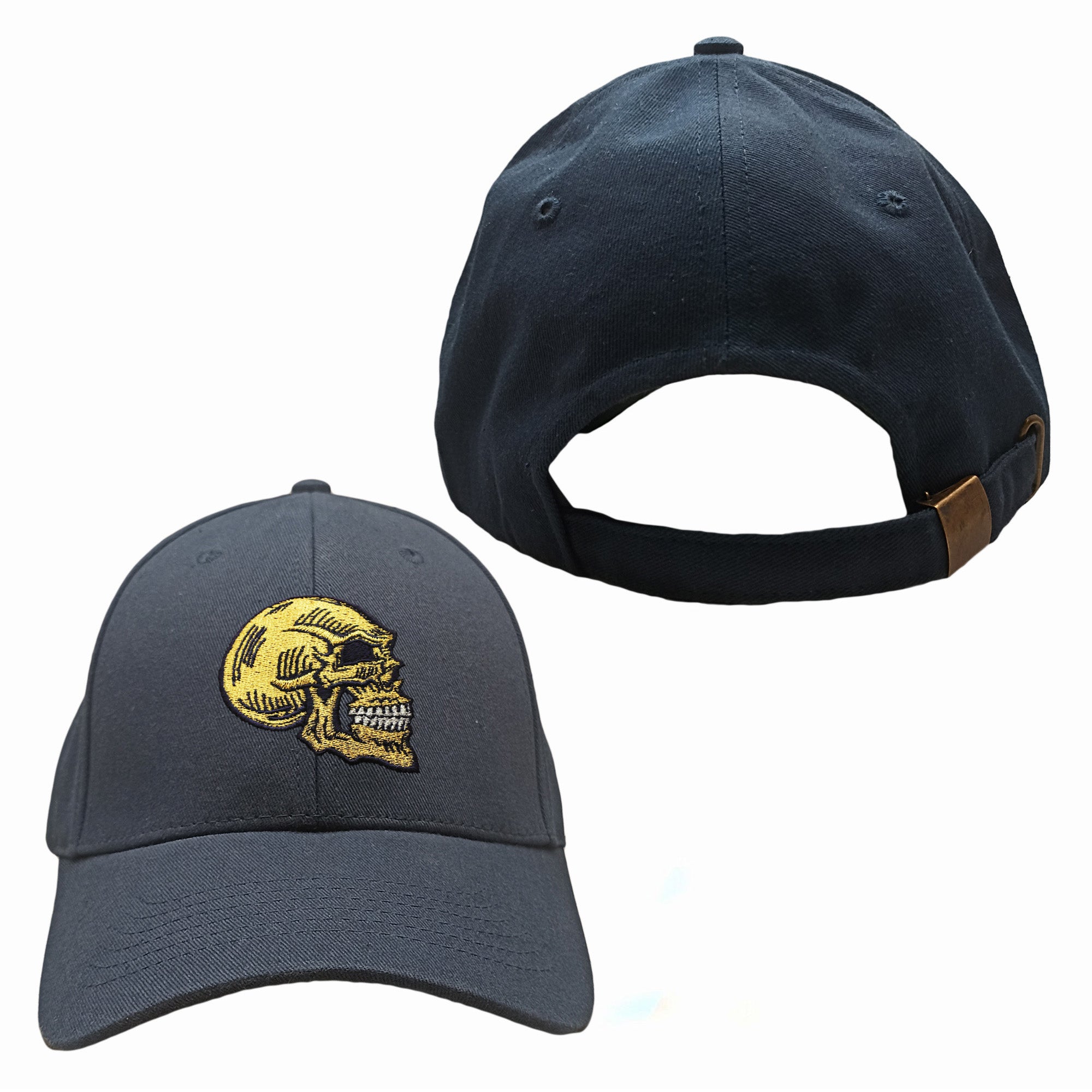 Golden Skull Embroidered Baseball Caps