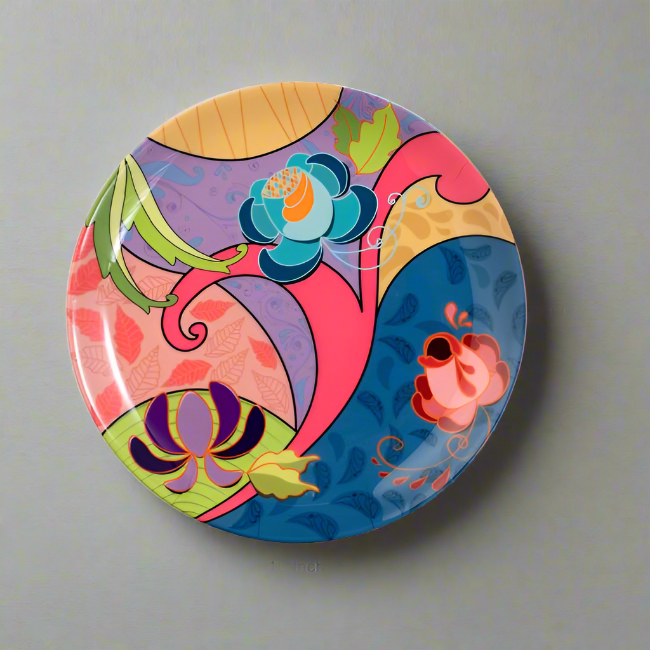 Decorative Wall Plate - Pastel Colors