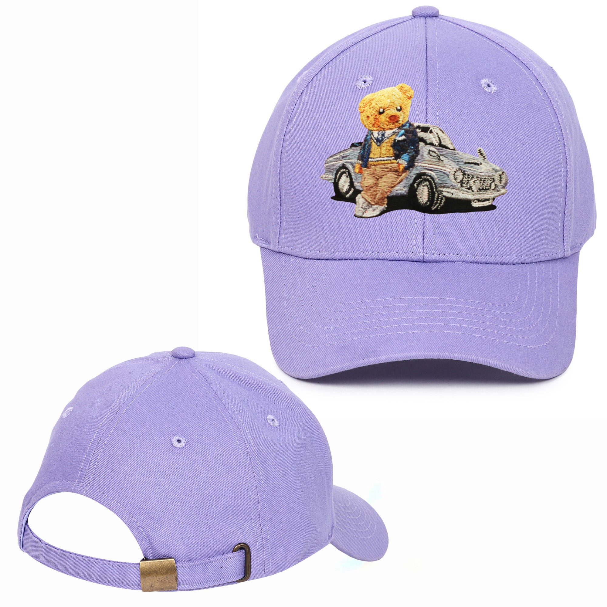 Car Bear Embroidered Baseball Caps