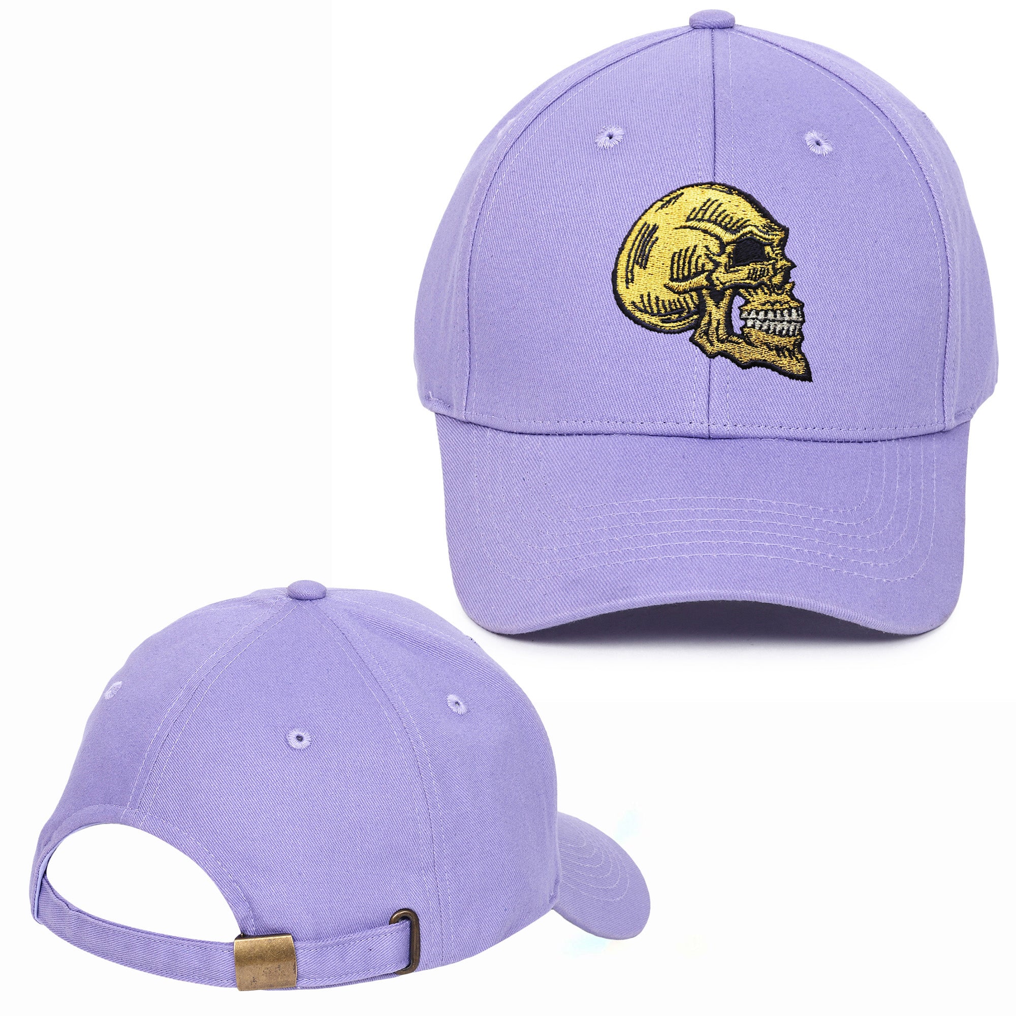 Golden Skull Embroidered Baseball Caps