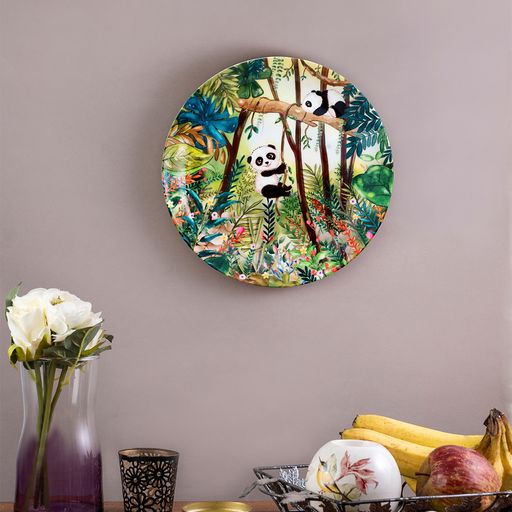 Decorative Wall Plates - Green swings of a panda