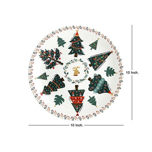 Decorative Wall Plates - A christmas tree and reindeer