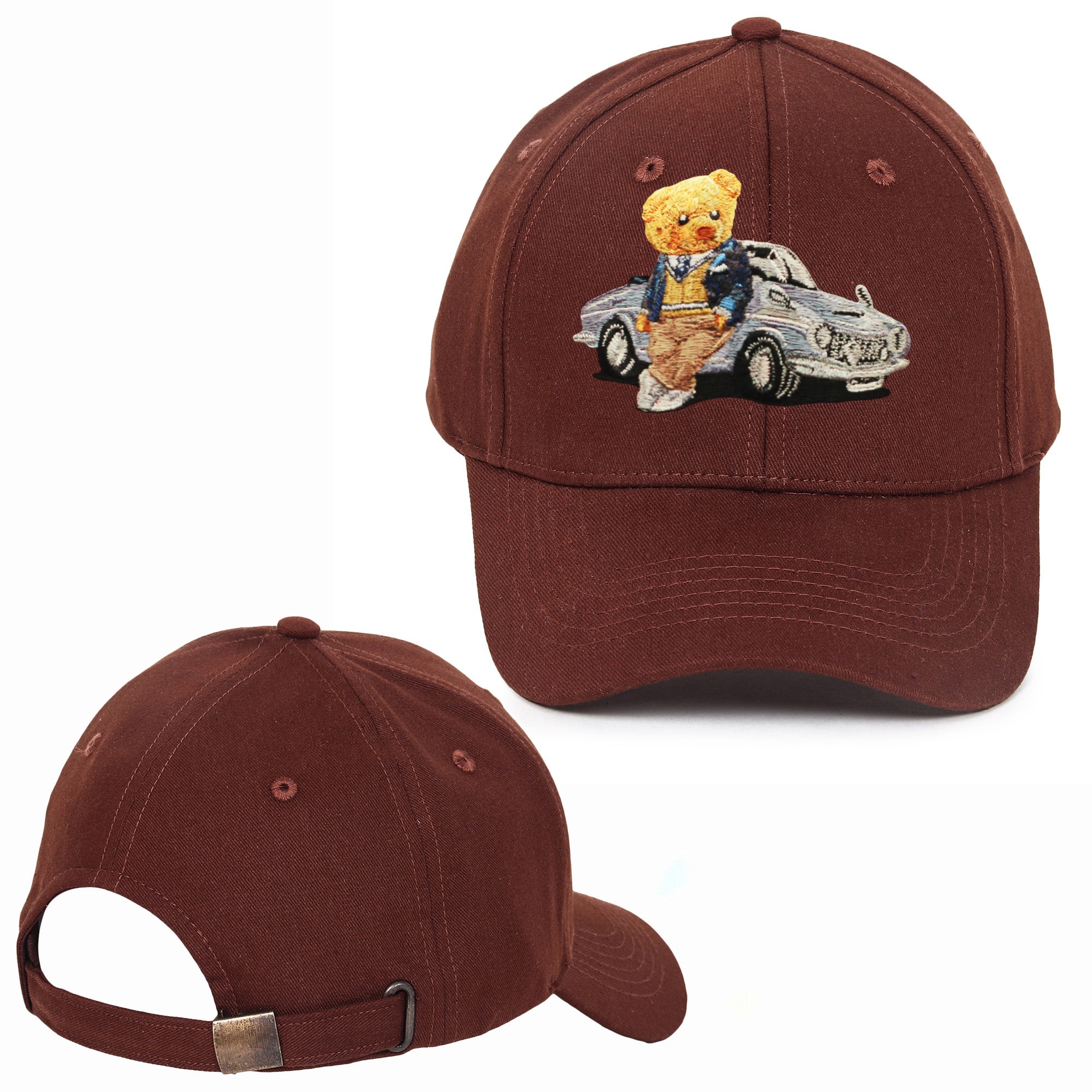 Car Bear Embroidered Baseball Caps