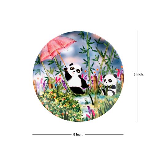 Decorative Wall Plates - Panda loves it when its monsoon