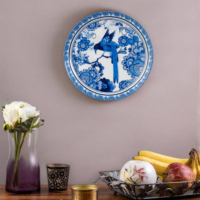 Decorative Wall Plate Blue Bird Pottery - Main Image