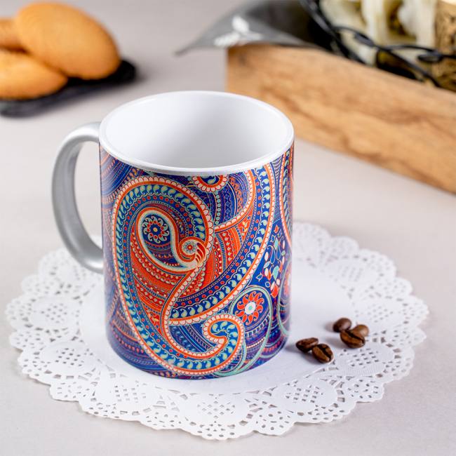 Silver Mugs - Majestic Paisley