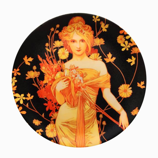 Decorative Wall Plate - Spring by Mucha
