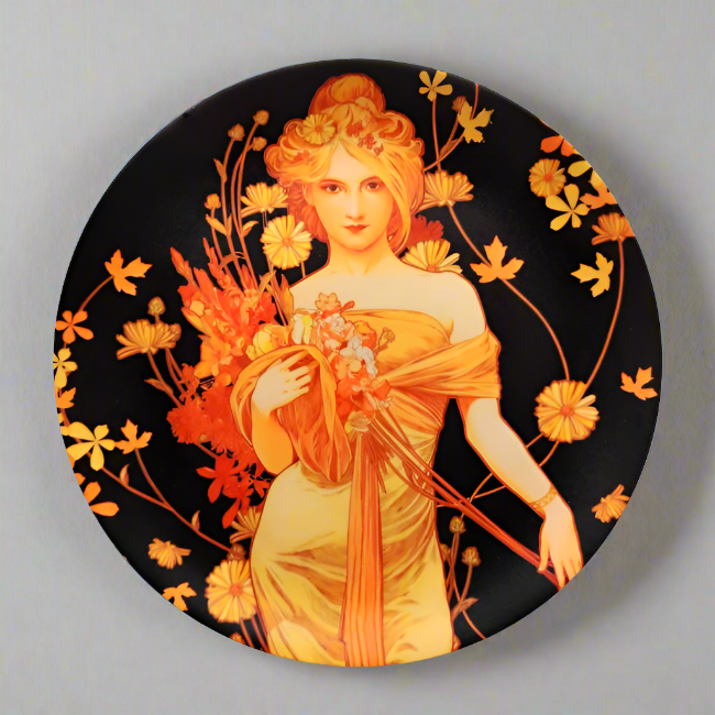 Decorative Wall Plate - Spring by Mucha
