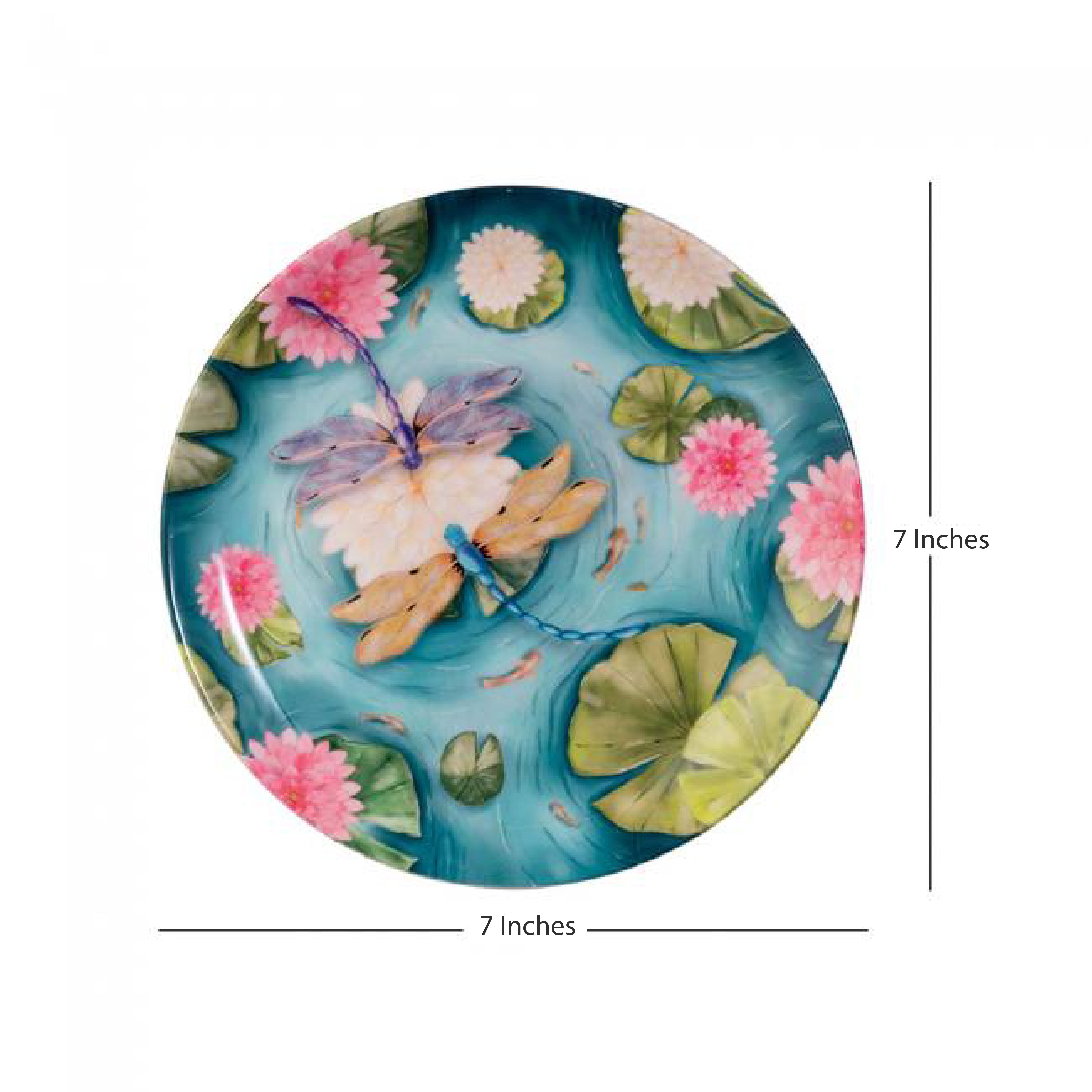 Decorative Wall Plate - The Water Tale Of Dragonflies