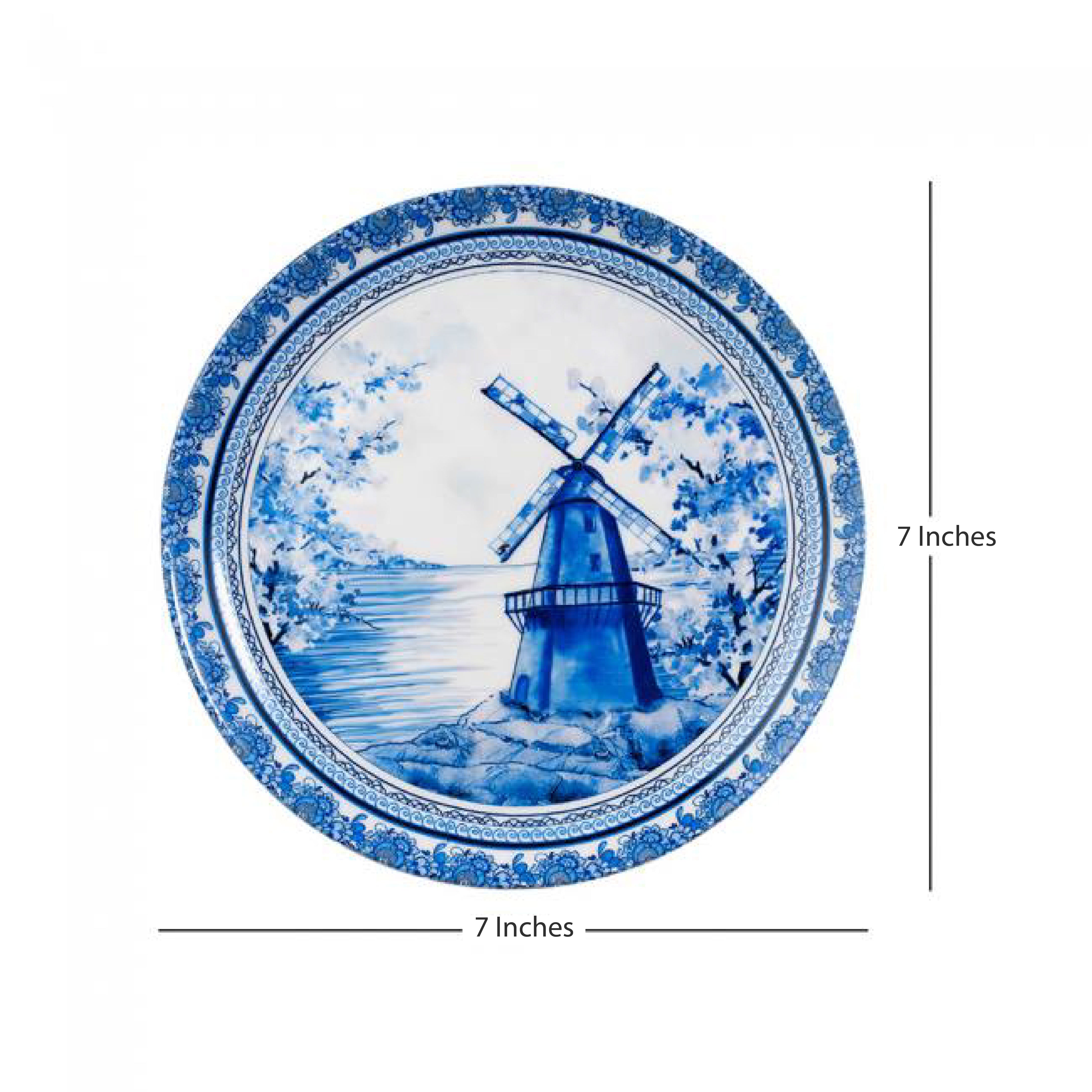 Decorative Wall Plate - Windmill Blue Pottery