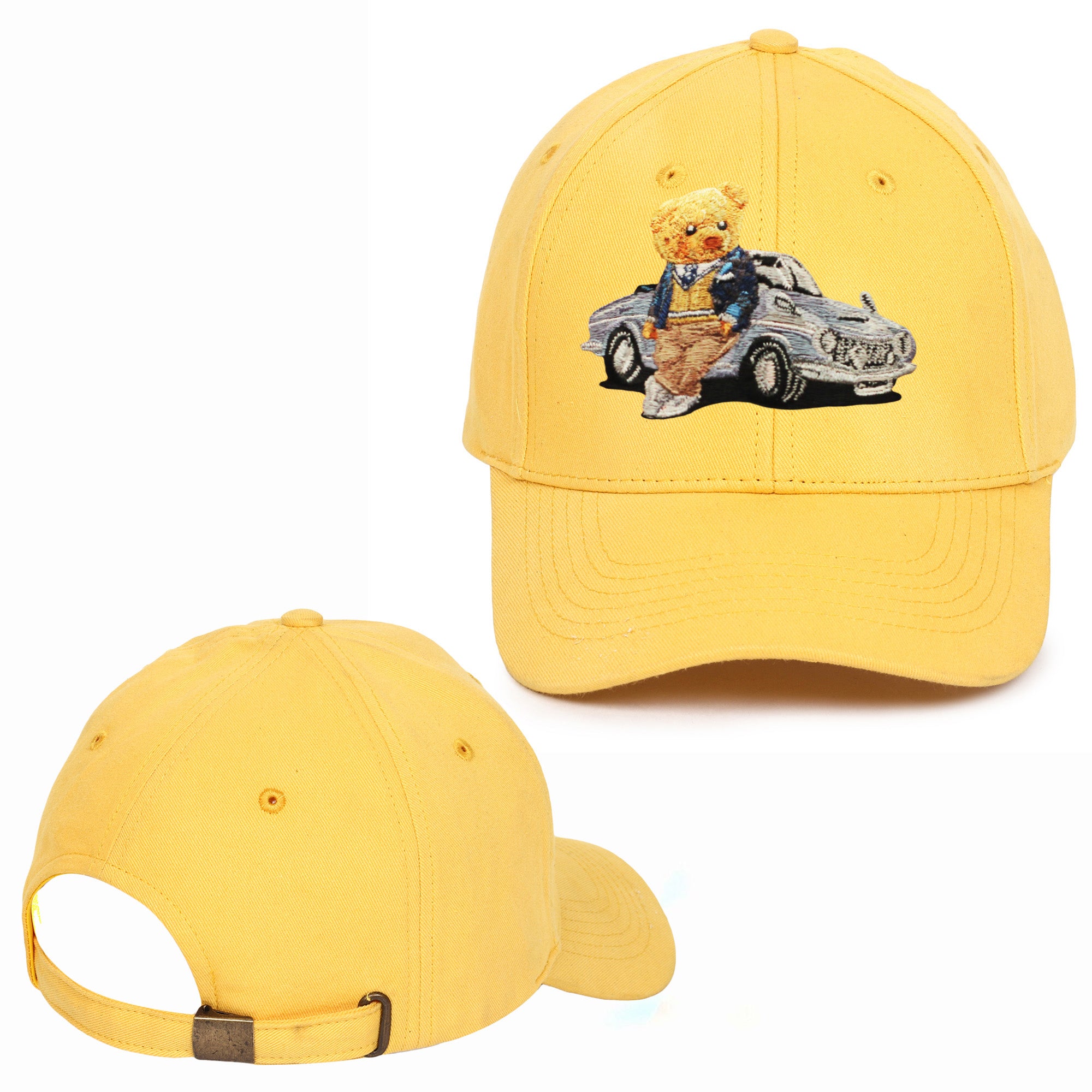 Car Bear Embroidered Baseball Caps