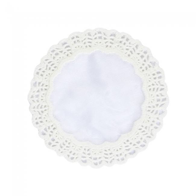 Embroidered Coaster - White Lustre
