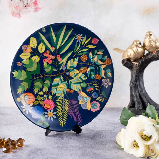 Decorative Wall Plate - Vibrant Bliss Blue