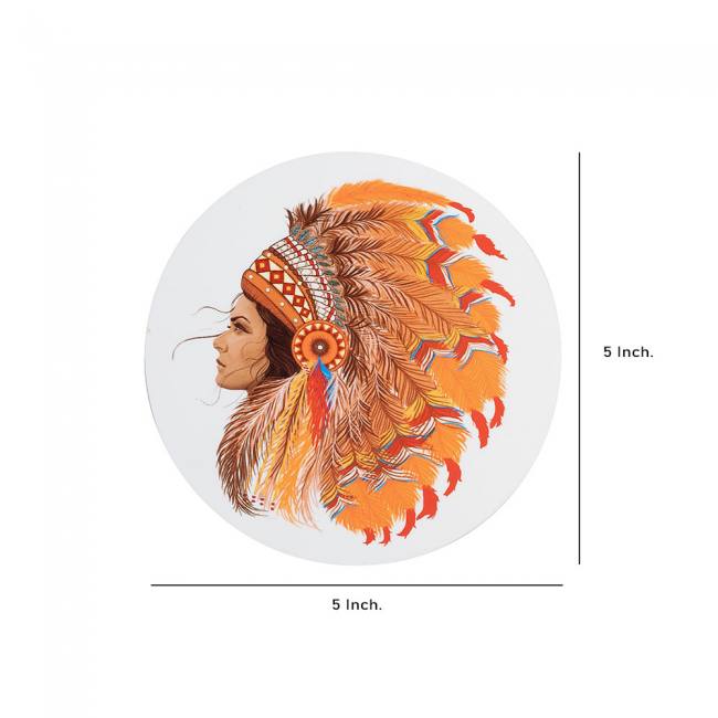 Wooden Coasters (Set of 2) - Native Americans