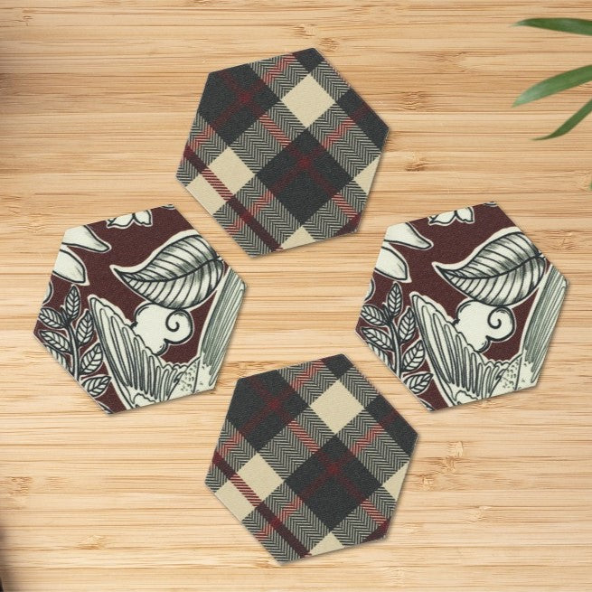 Hexagonal Coasters - Scottish Pride