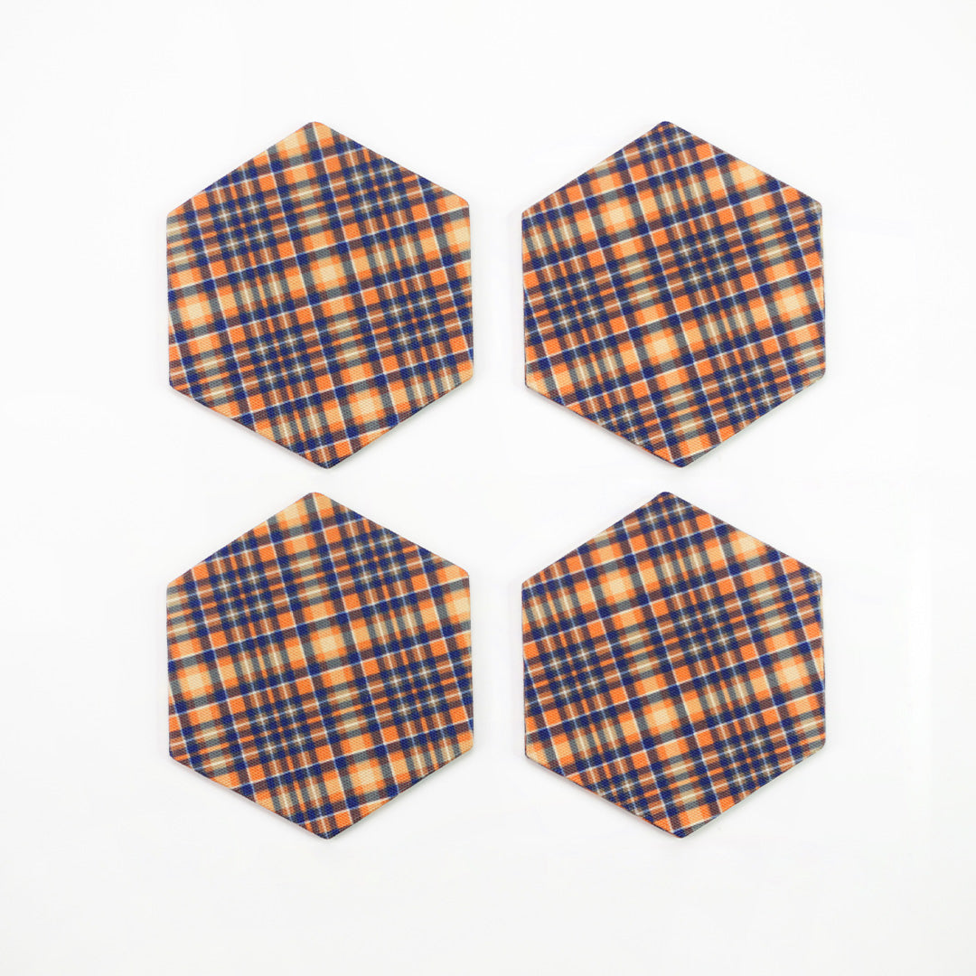 Hexagonal Coasters - Scottish Pride