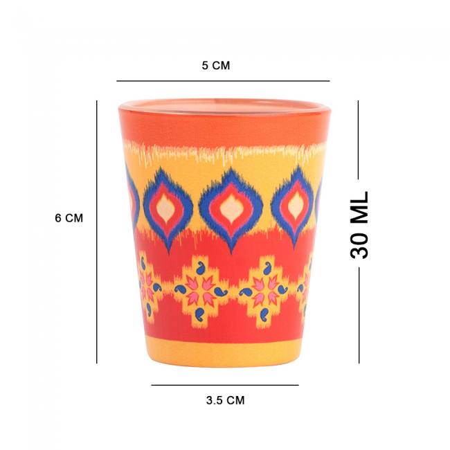 Glass Shot Glasses - Dazzling Ikat
