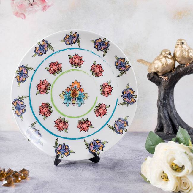 Decorative Wall Plate - Blanc Pastel Passion
