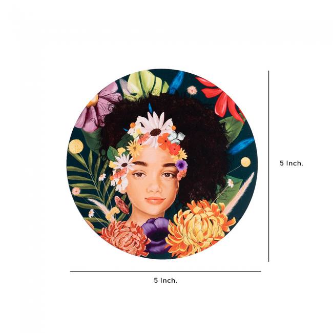 Wooden Coasters (Set of 2) - Blooming Beauty