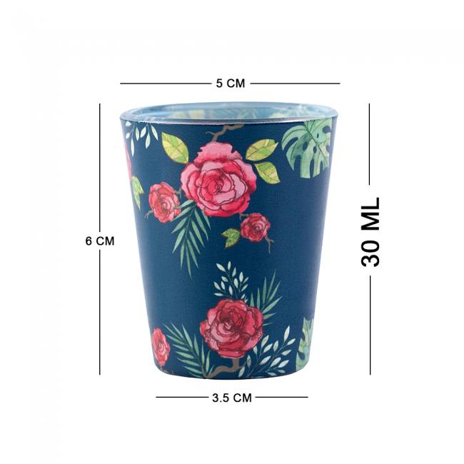 Glass Shot Glasses - Misty Morning Blue