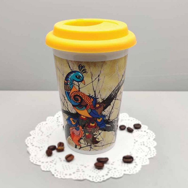Cafe Mug - Peacock Admiration