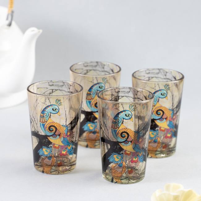 Chai Glasses - Charismatic Peacock