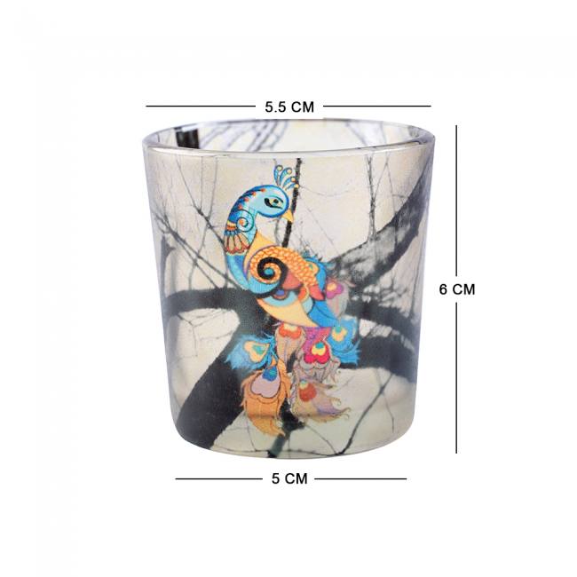 Candle Votives (Set of 2) - Peacock Admiration