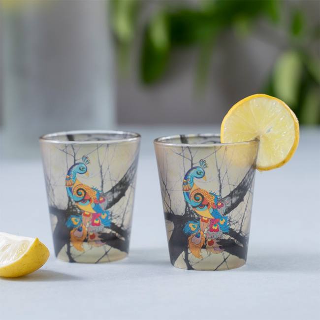 Shot Glasses - Peacock Admiration