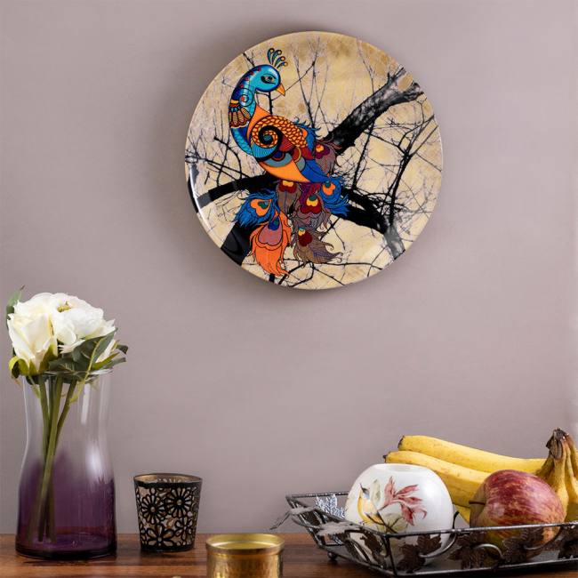Decorative Wall Plate - Charismatic Peacock