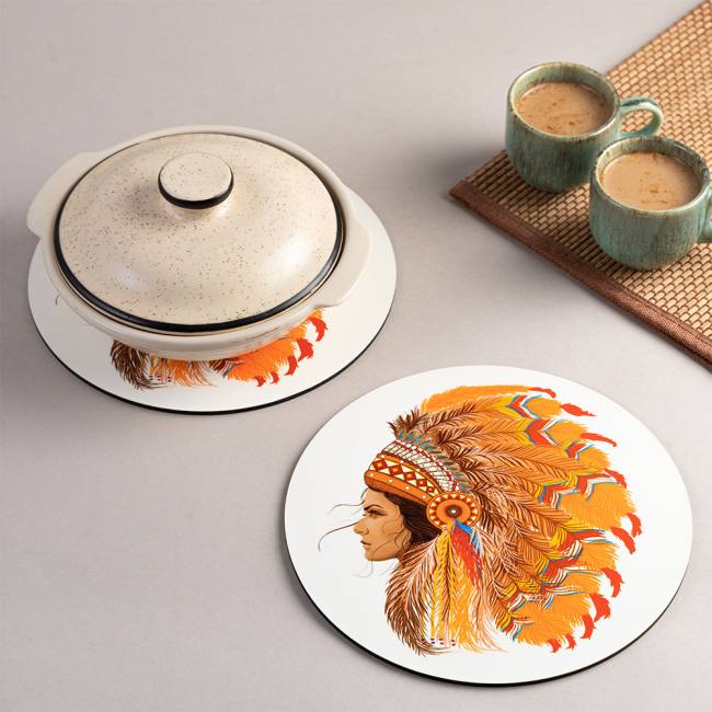 Wooden Coasters (Set of 2) - Native Americans