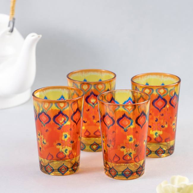 Chai Glasses - Dazzling Ikat