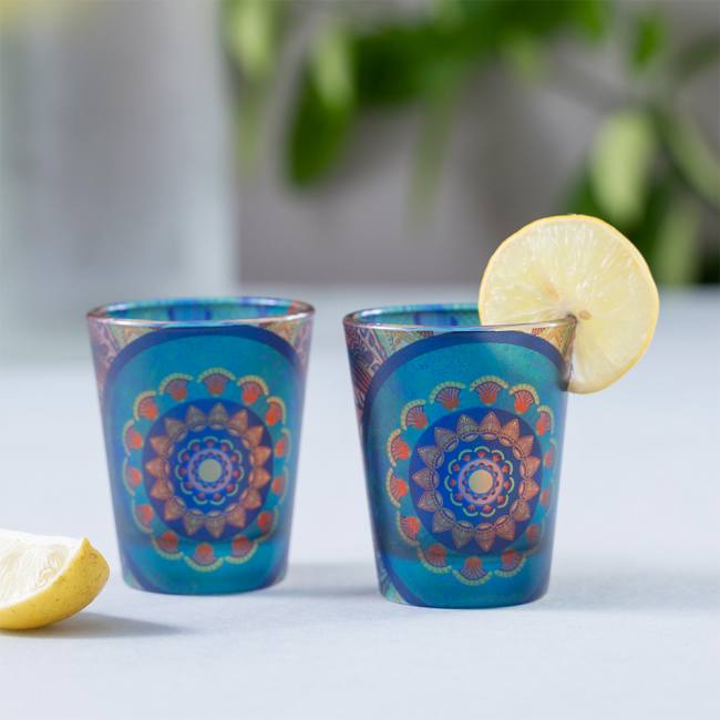 Frosted Shot Glasses - Egyptian Tranquility