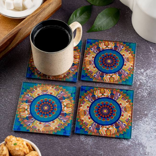 Glass Coasters (Set of 4) - Sylvan Egyptian