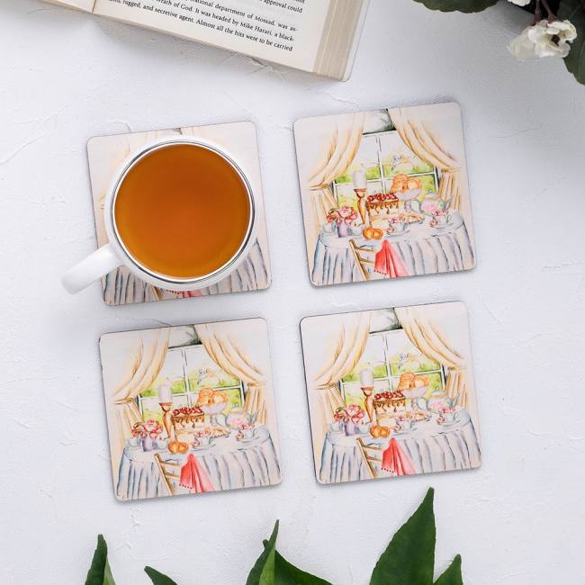 Wooden Coasters (Set of 4) - English Tales