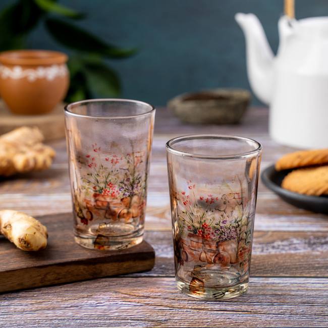 Chai Glasses - English Garden
