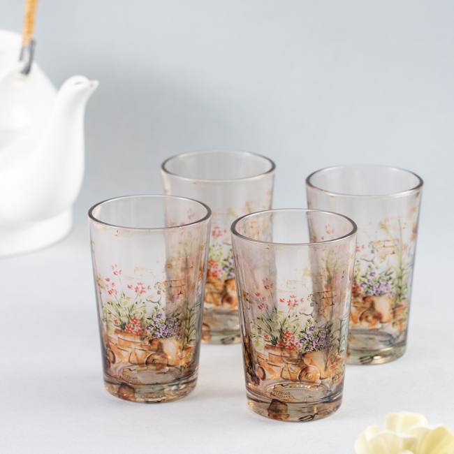 Chai Glasses - English Garden