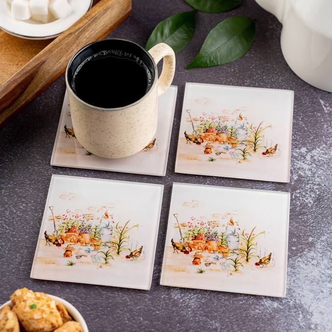 Glass Coasters (Set of 4) - English Tales