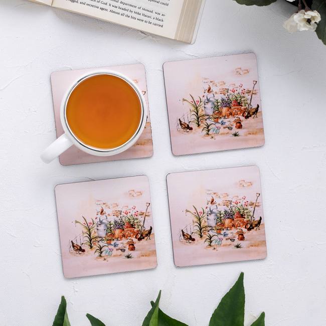Wooden Coasters (Set of 4) - English Tales