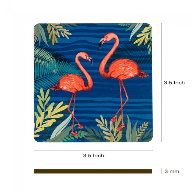 Wooden Coasters (Set of 4) - Tropical Lush