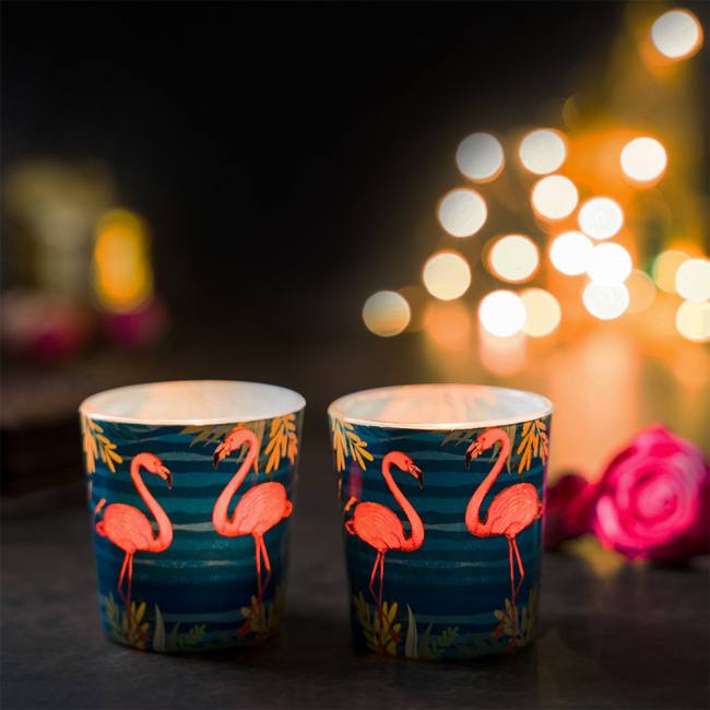 Candle Votives (Set of 2) - Tropical Lush