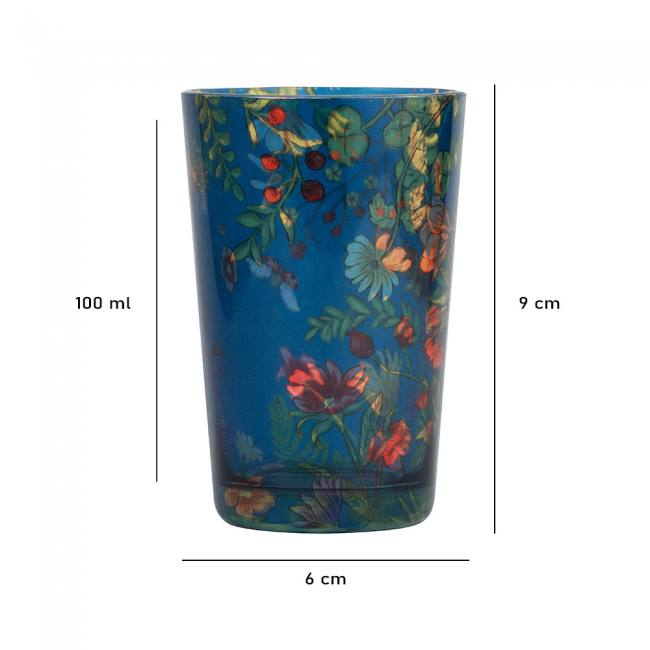 Chai Glasses - Floral Bliss Blue
