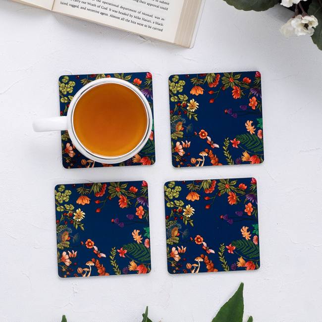 Wooden Coasters - Floral Bliss