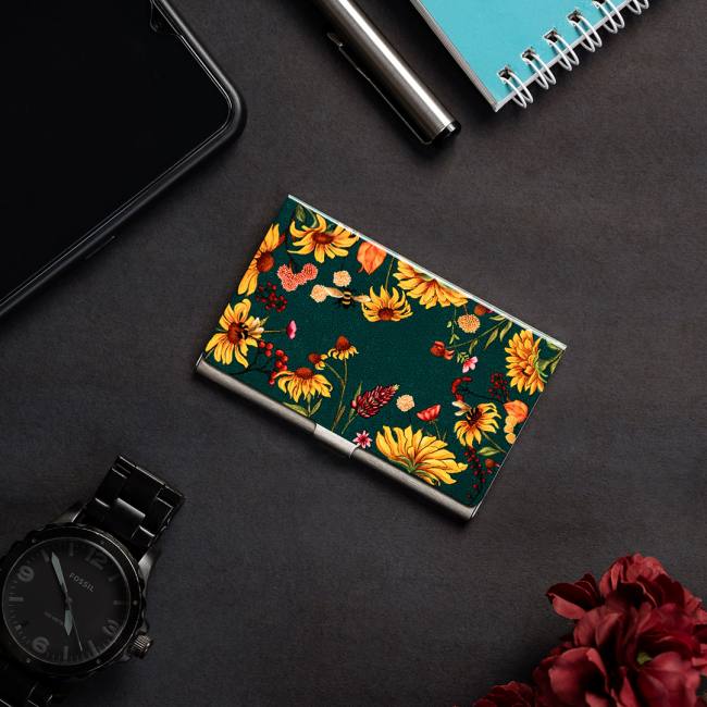 Visiting Card Holder - Floral Bliss